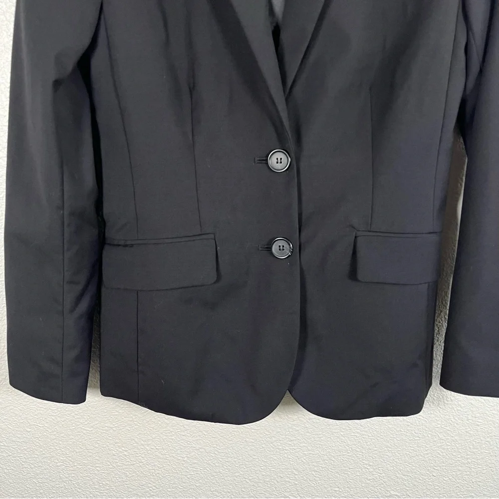 J. Crew Women's‎ Black Two-Button Wool Blazer 00 Petite
